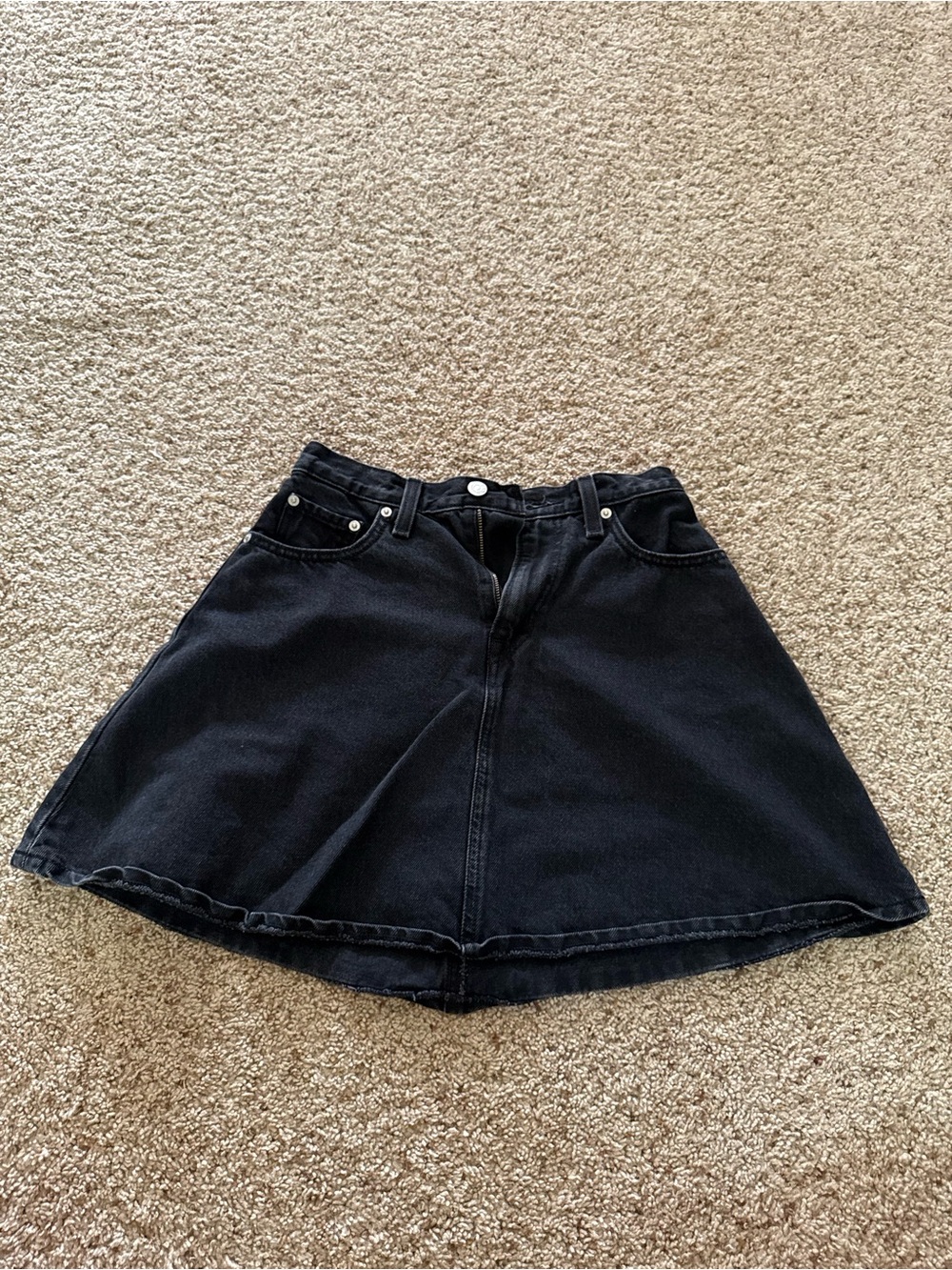 Levi’s Black A-line Denim Skirt